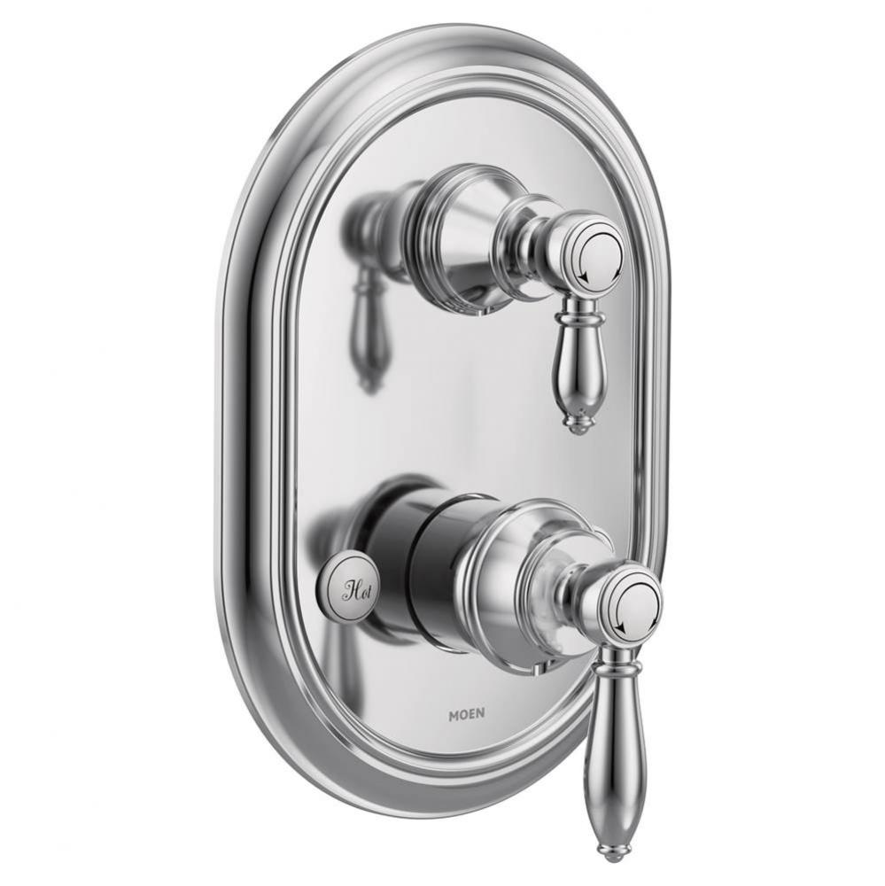 Weymouth M-CORE 3-Series 2-Handle Shower Trim with Integrated Transfer Valve in Chrome (Valve Sold