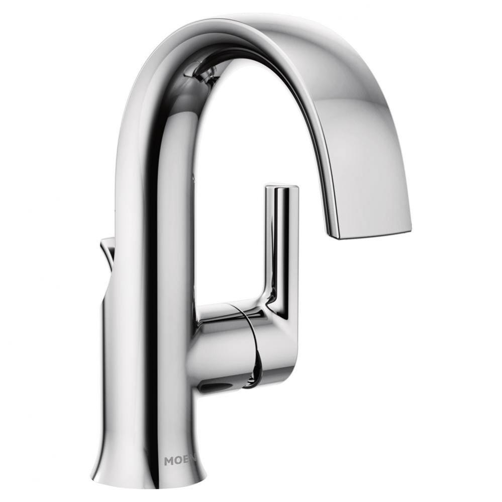 Doux Collection One-Handle High Arc Laminar Stream Bathroom Faucet, Chrome