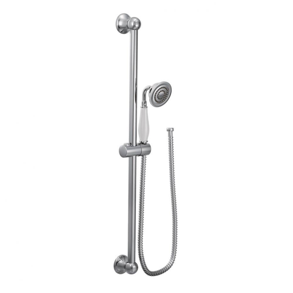 Weymouth Traditional Eco-Performance Handshower Handheld Shower with 30-Inch Slide Bar and 69-Inch