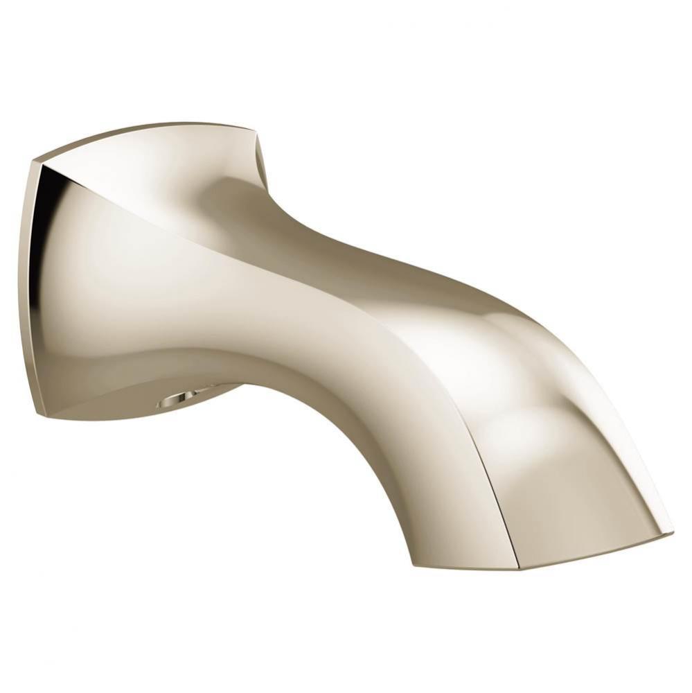 Voss Replacement Tub Non-Diverter Spout 1/2-Inch Slip Fit Connection, Polished Nickel