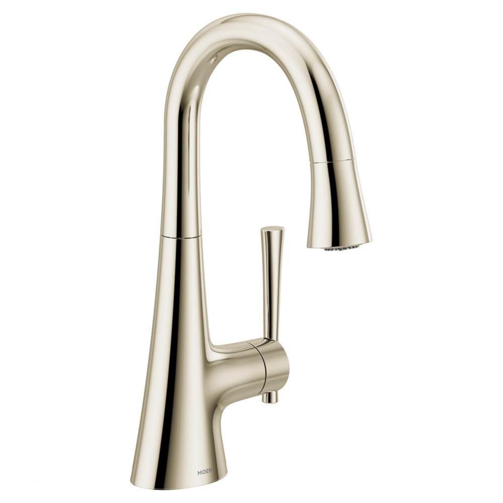 Kurv Polished Nickel One-Handle High Arc Bar Faucet