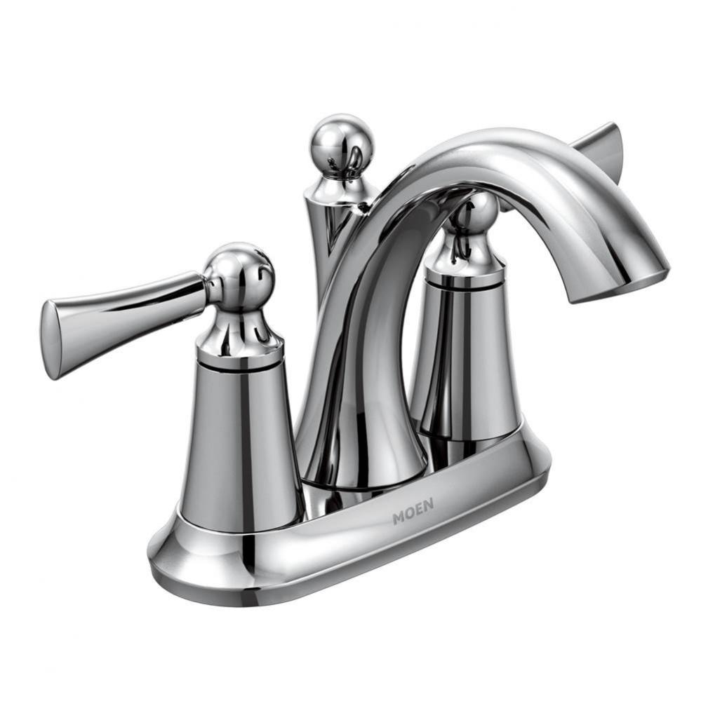 Chrome Two-Handle Bathroom Faucet, 5.50 x 8.13 x 10.13 inches