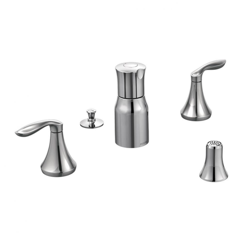 Eva 2-Handle Bidet Faucet Trim Kit in Chrome (Valve Sold Separately)