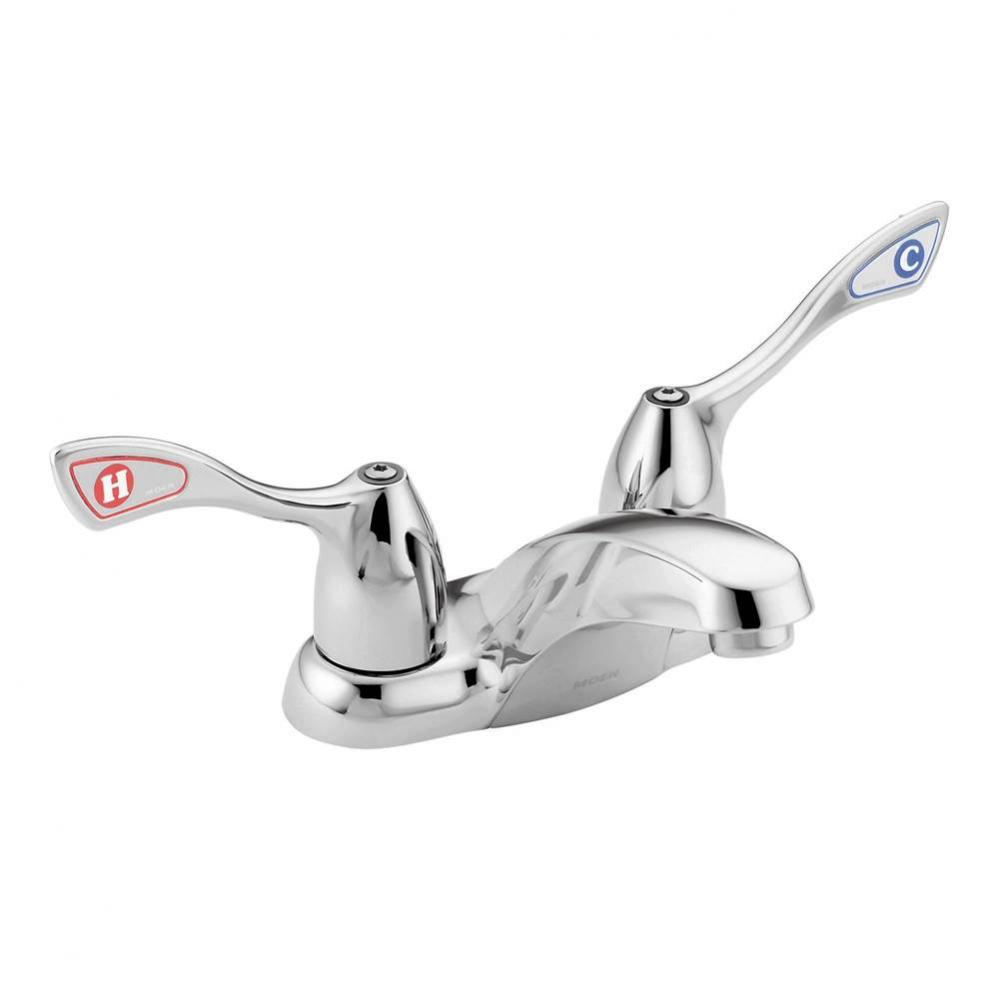 Chrome two-handle lavatory faucet