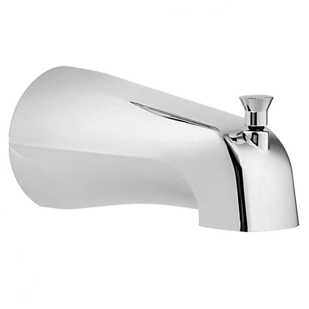 Replacemnt Tub Spout with Lift-Rod Diverter, 1/2-Inch Slip-fit CC Connection, Chrome