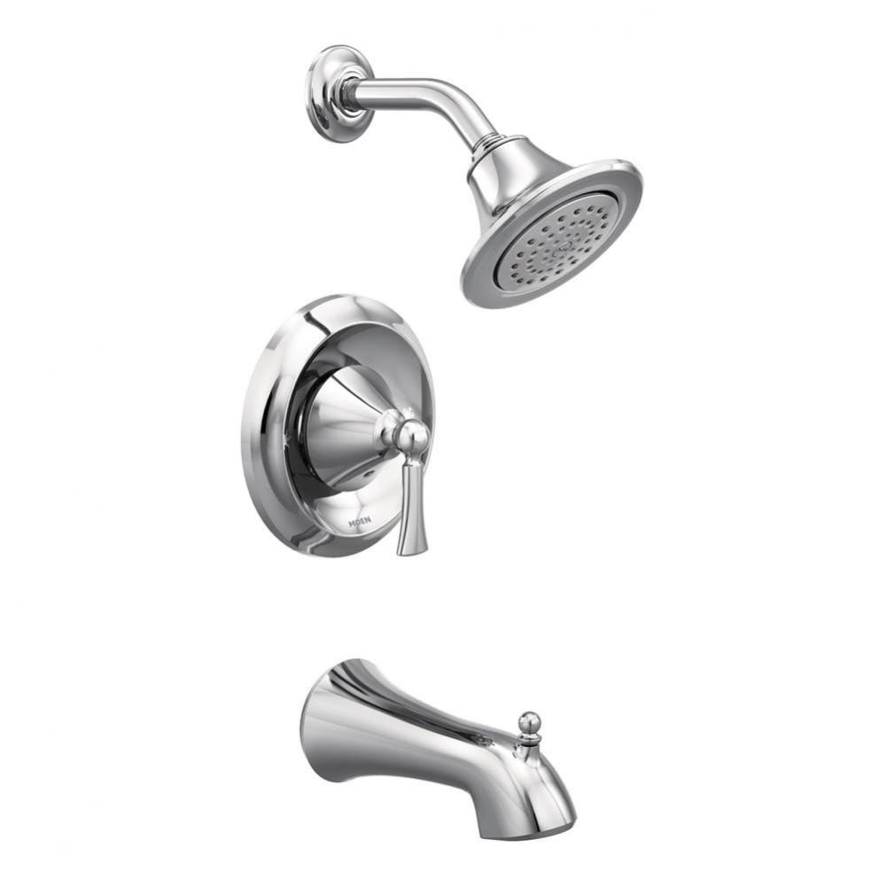 Wynford Single-Handle 1-Spray Posi-Temp Tub and Shower Faucet Trim Kit in Chrome (Valve Sold Separ