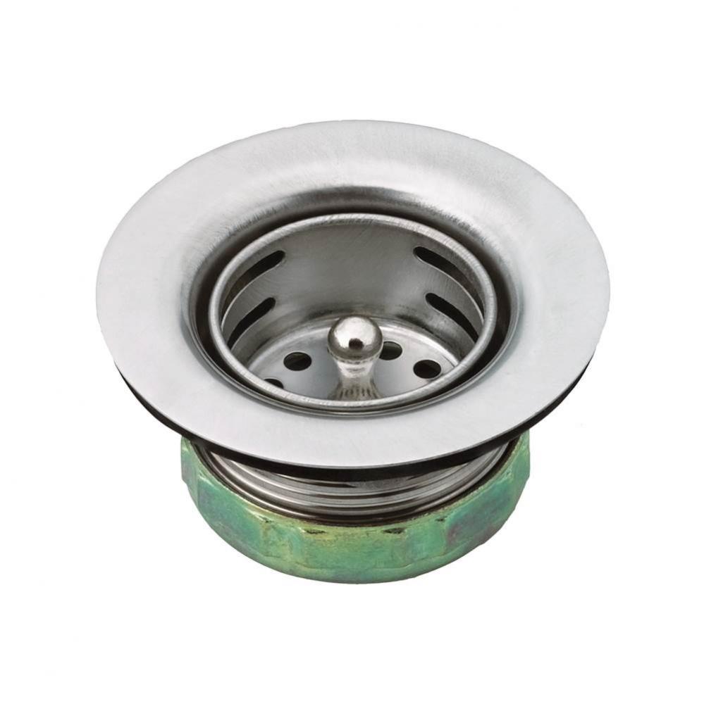 Sink Basket Strainer with Drain Assembly, 2&apos;&apos;, Stainless Steel
