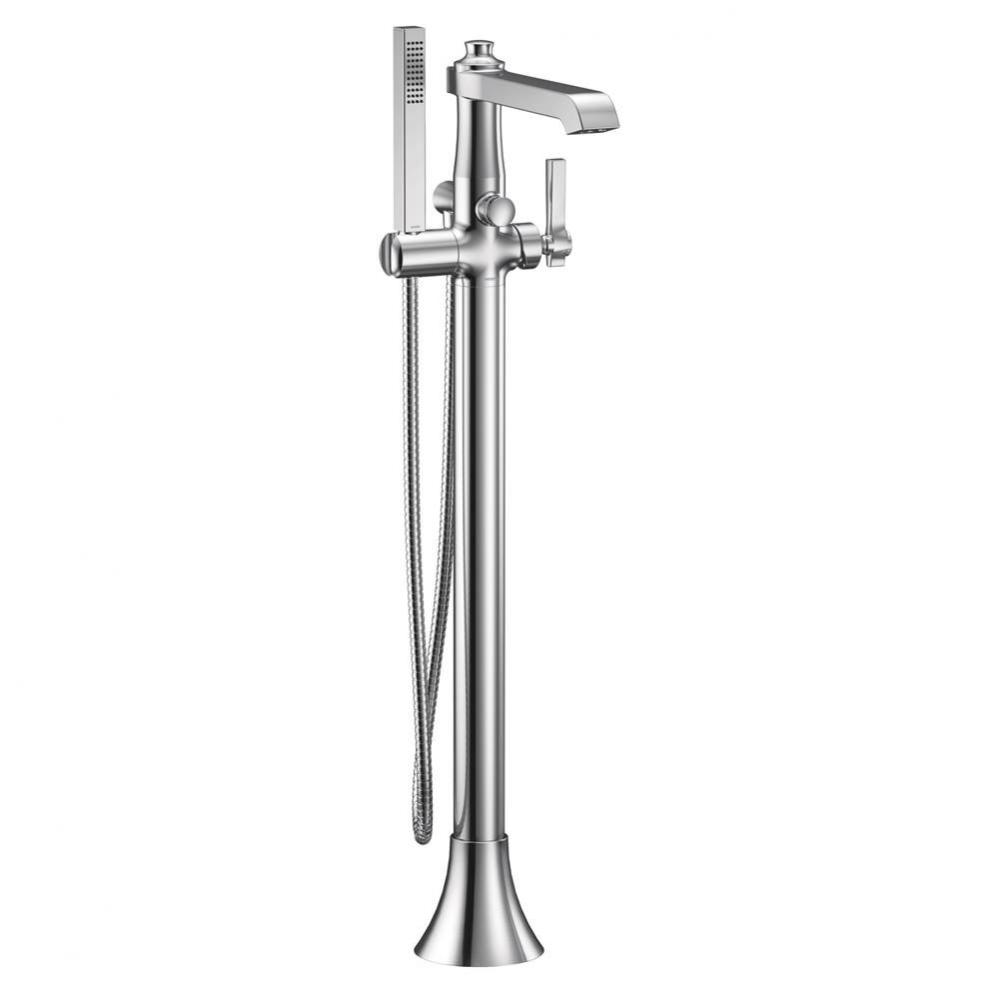 Flara One-Handle Freestanding Floor Mount Tub Filler with Handshower,&#xa0;Chrome