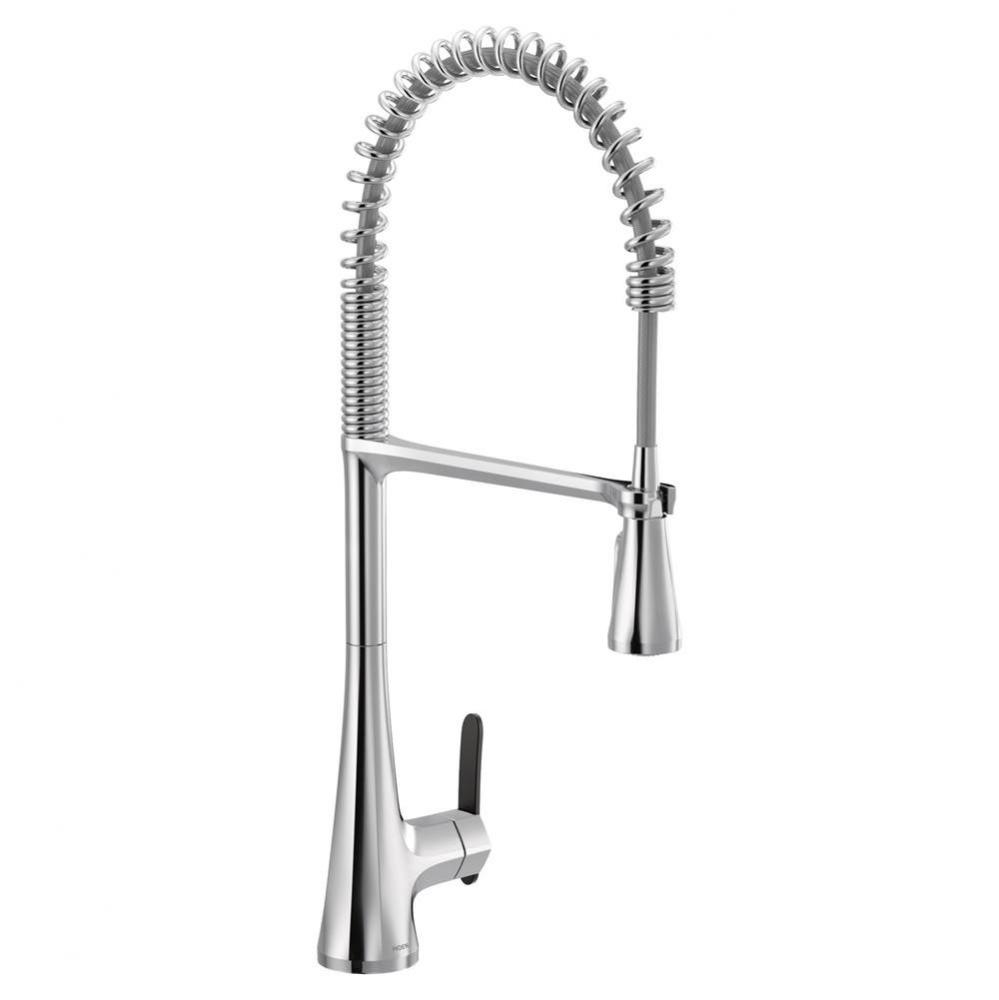 Sinema Single-Handle Pull-Down Sprayer Kitchen Faucet with Power Clean and Spring Spout in Chrome