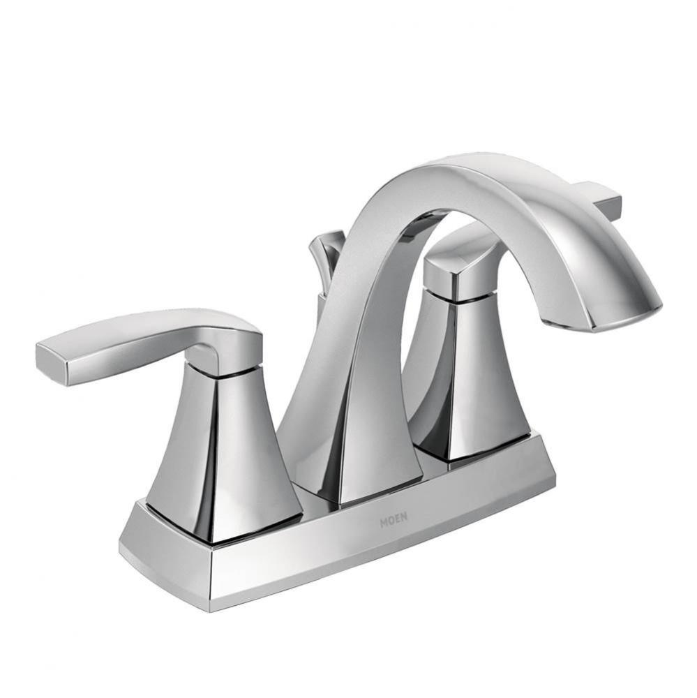 Voss Two-Handle High Arc Centerset Bathroom Faucet, Chrome