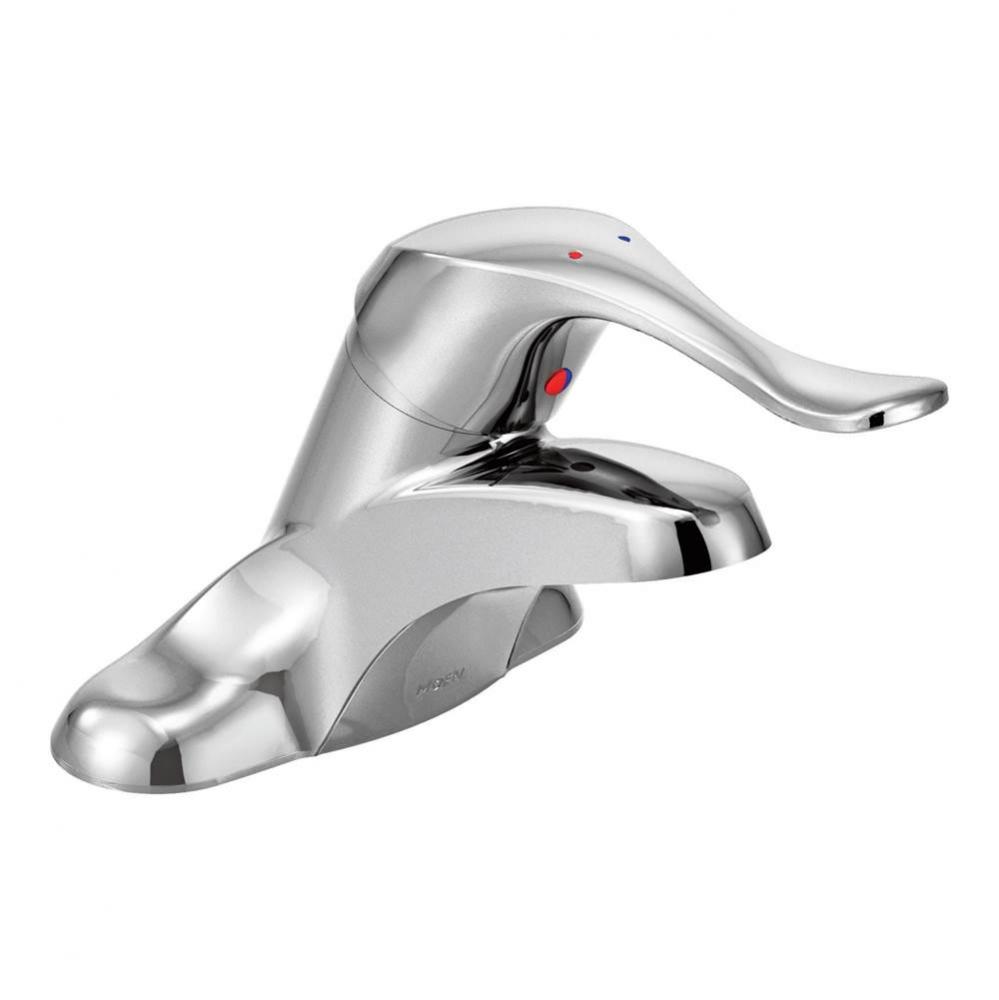 Chrome one-handle lavatory faucet