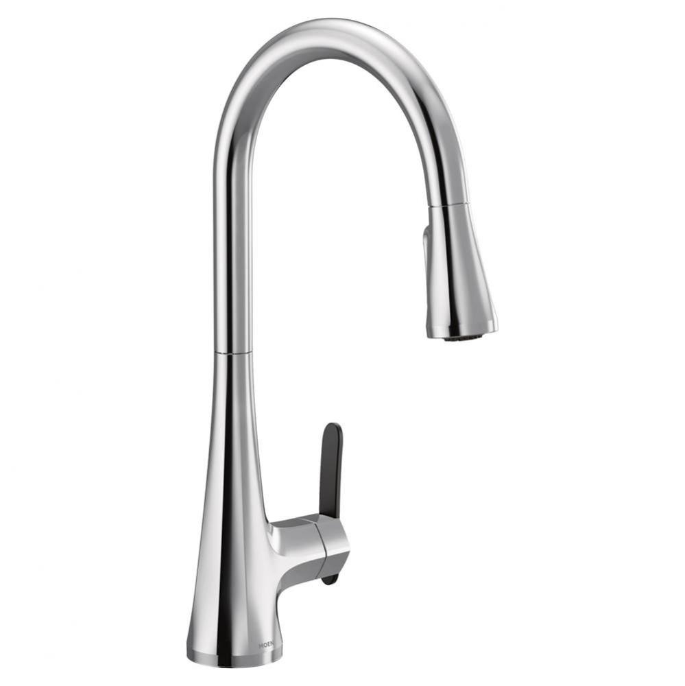 Sinema Single-Handle Pull-Down Sprayer Kitchen Faucet with Power Clean and 2 Handle Options in Chr