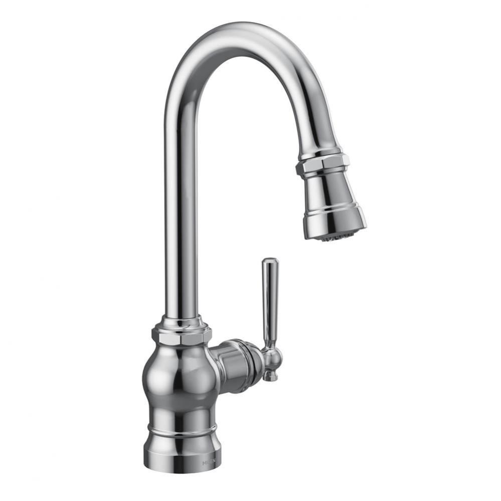 Paterson One-Handle Pulldown Bar Faucet with Power Clean, Includes Interchangeable Handle, Chrome