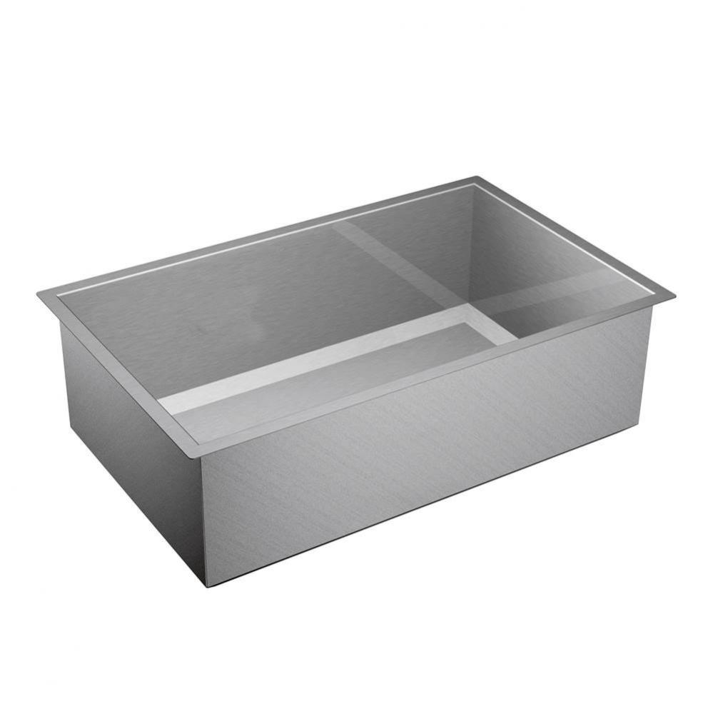 1600 Series 16 Gauge Single Bowl Undermount Sink, Stainless Steel