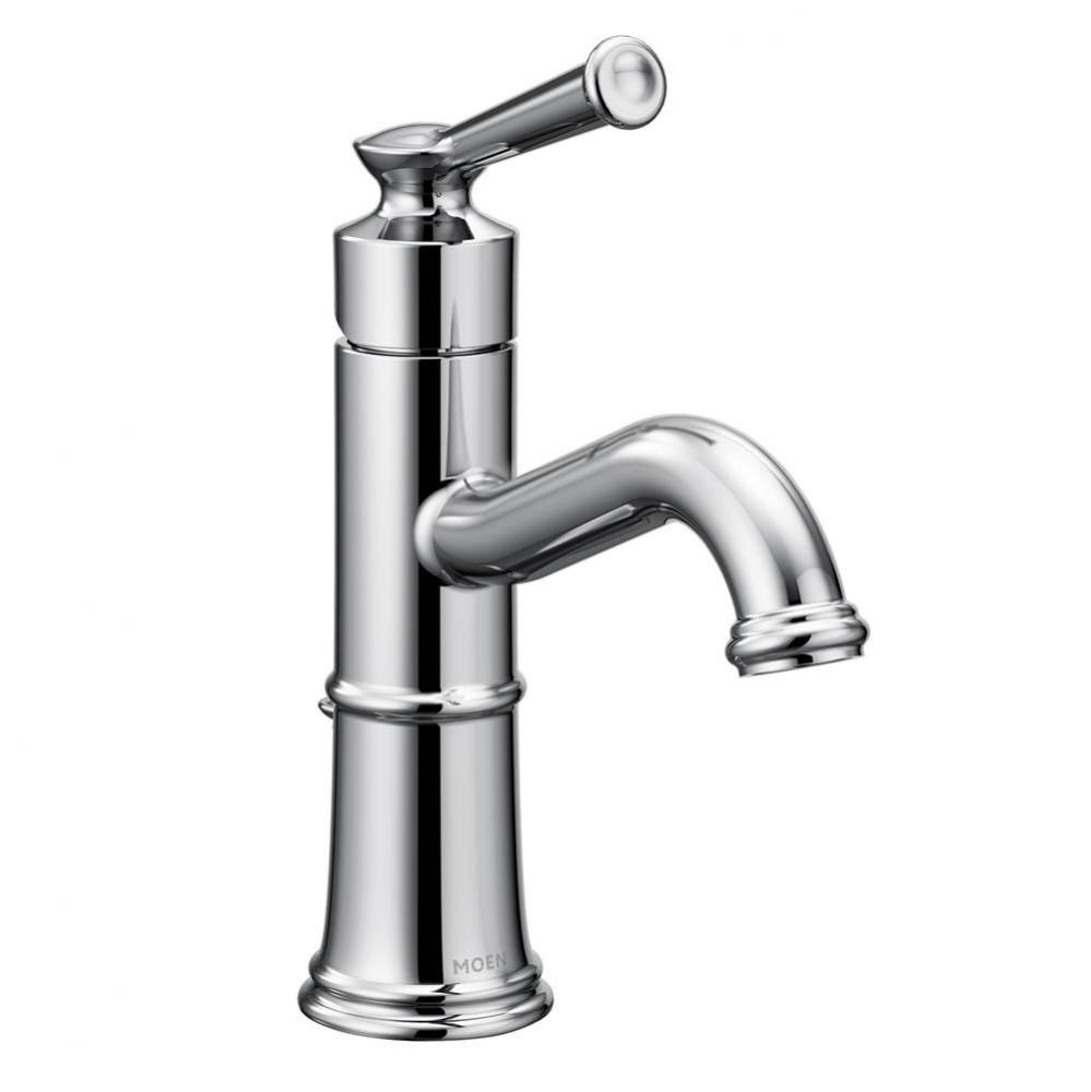 Belfield One-Handle Bathroom Sink Faucet with Drain Assembly and Optional Deckplate, Chrome