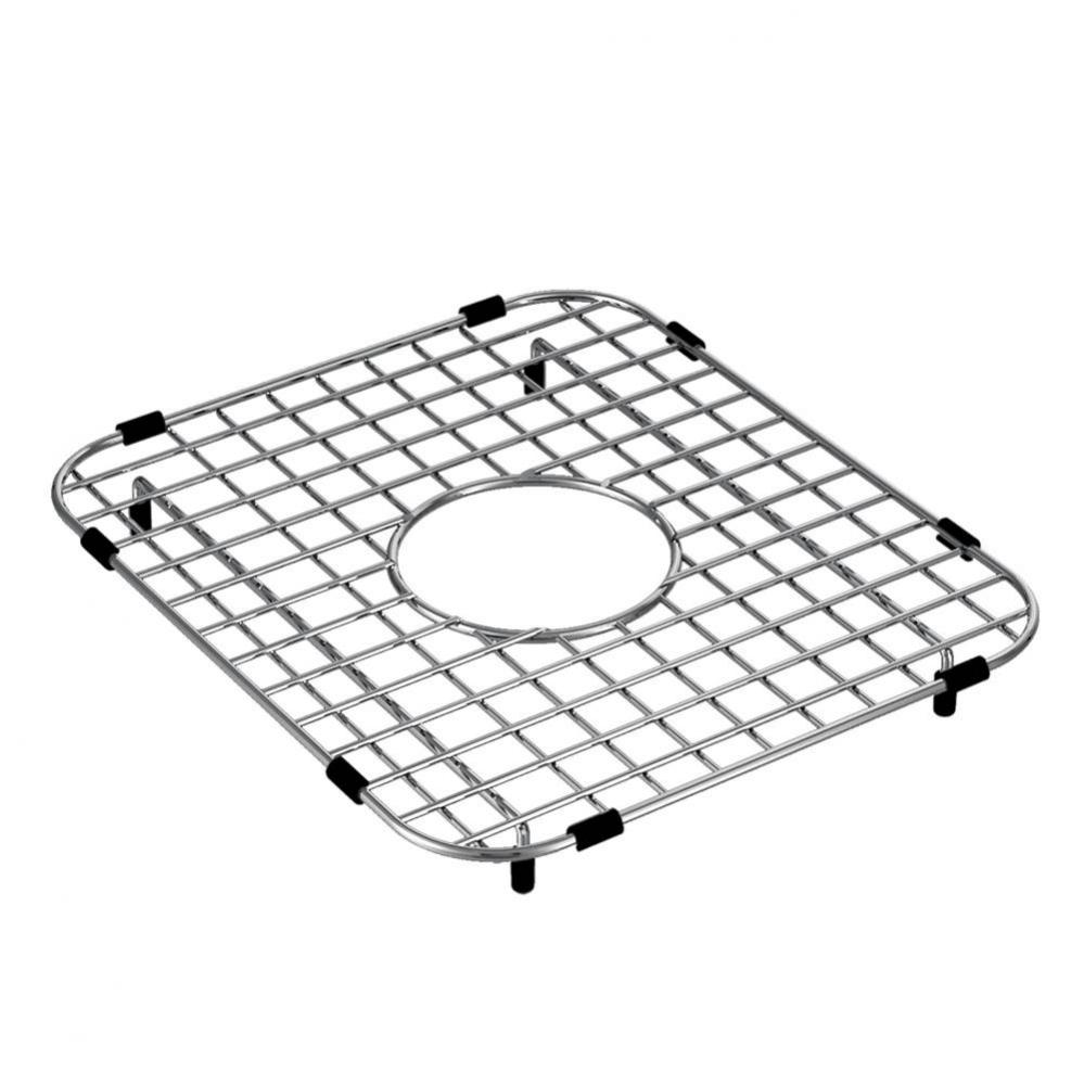 Center Drain Bottom 14&apos;&apos; X 12&apos;&apos; Sink Grid, Stainless Steel