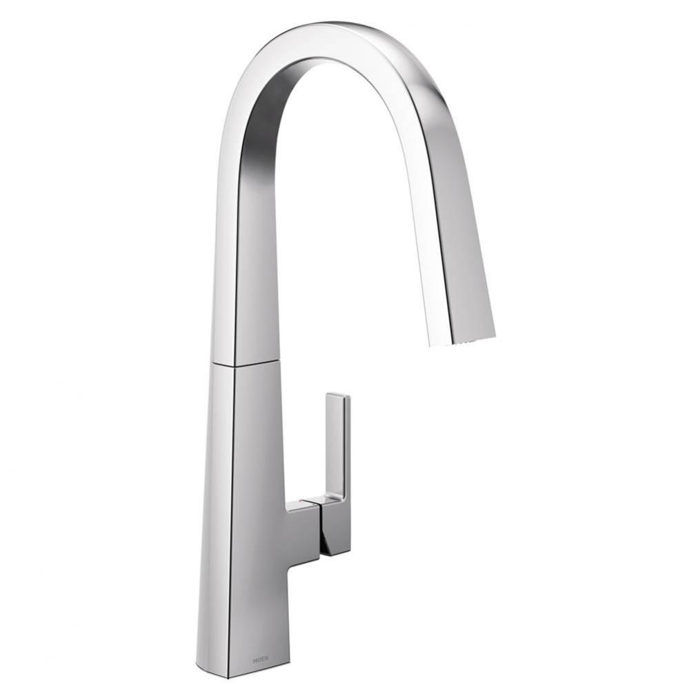 Moen S Nio One-Handle Pull-down Kitchen Faucet with Power Clean, Includes Secondary Finish Handle