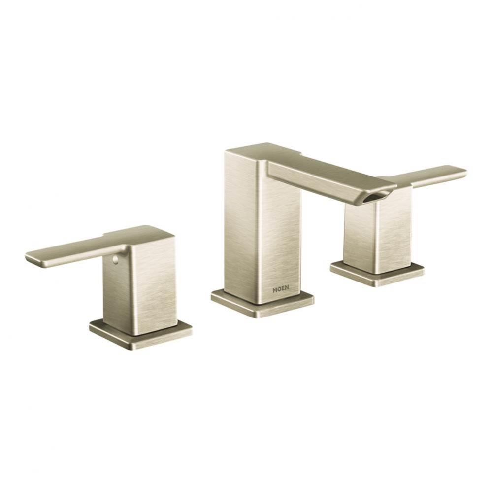 90-Degree 8 in. Widespread 2-Handle Mid-Arc Bathroom Faucet Trim Kit in Brushed Nickel (Valve Sold