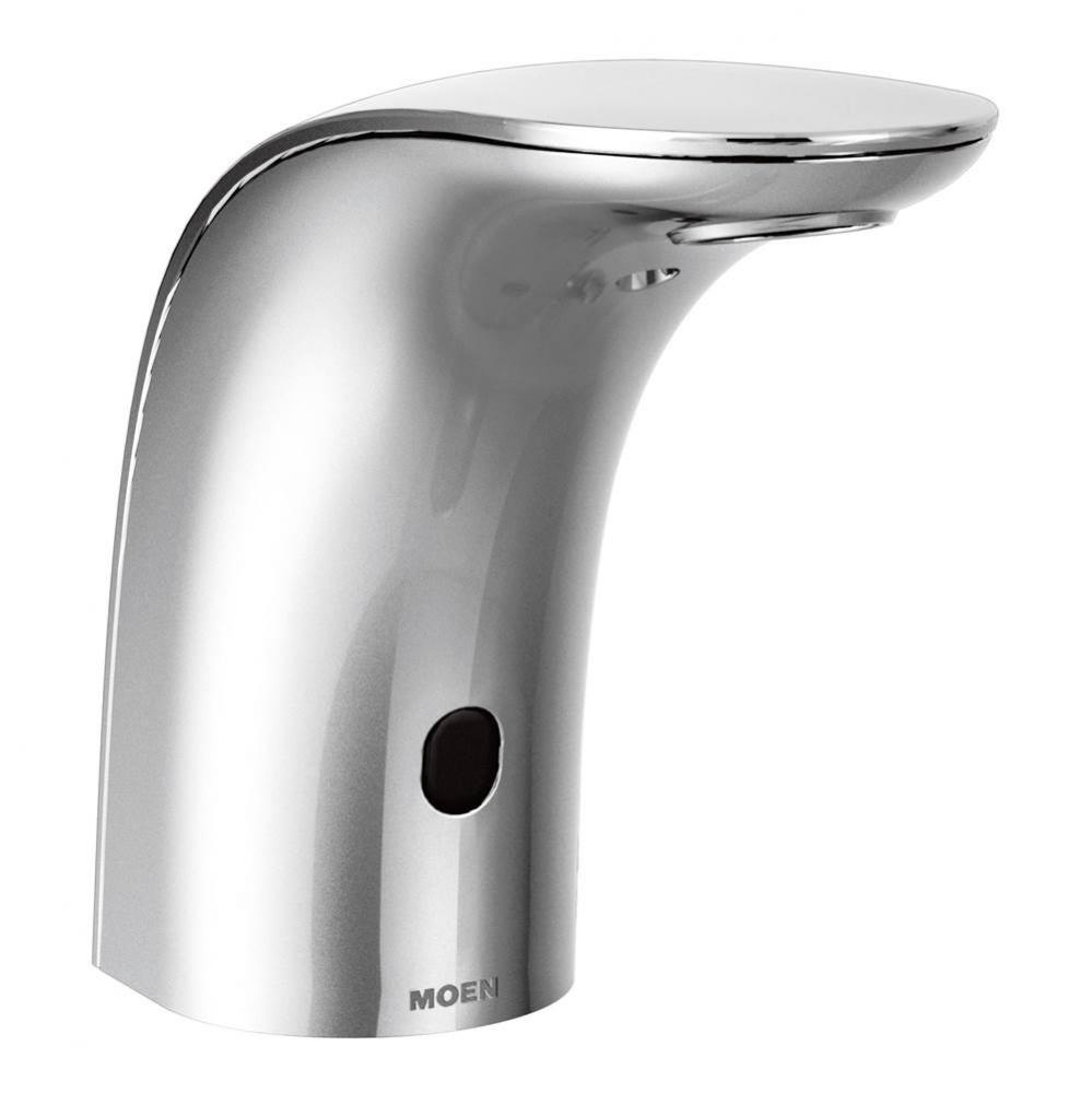 Chrome hands free sensor-operated lavatory faucet