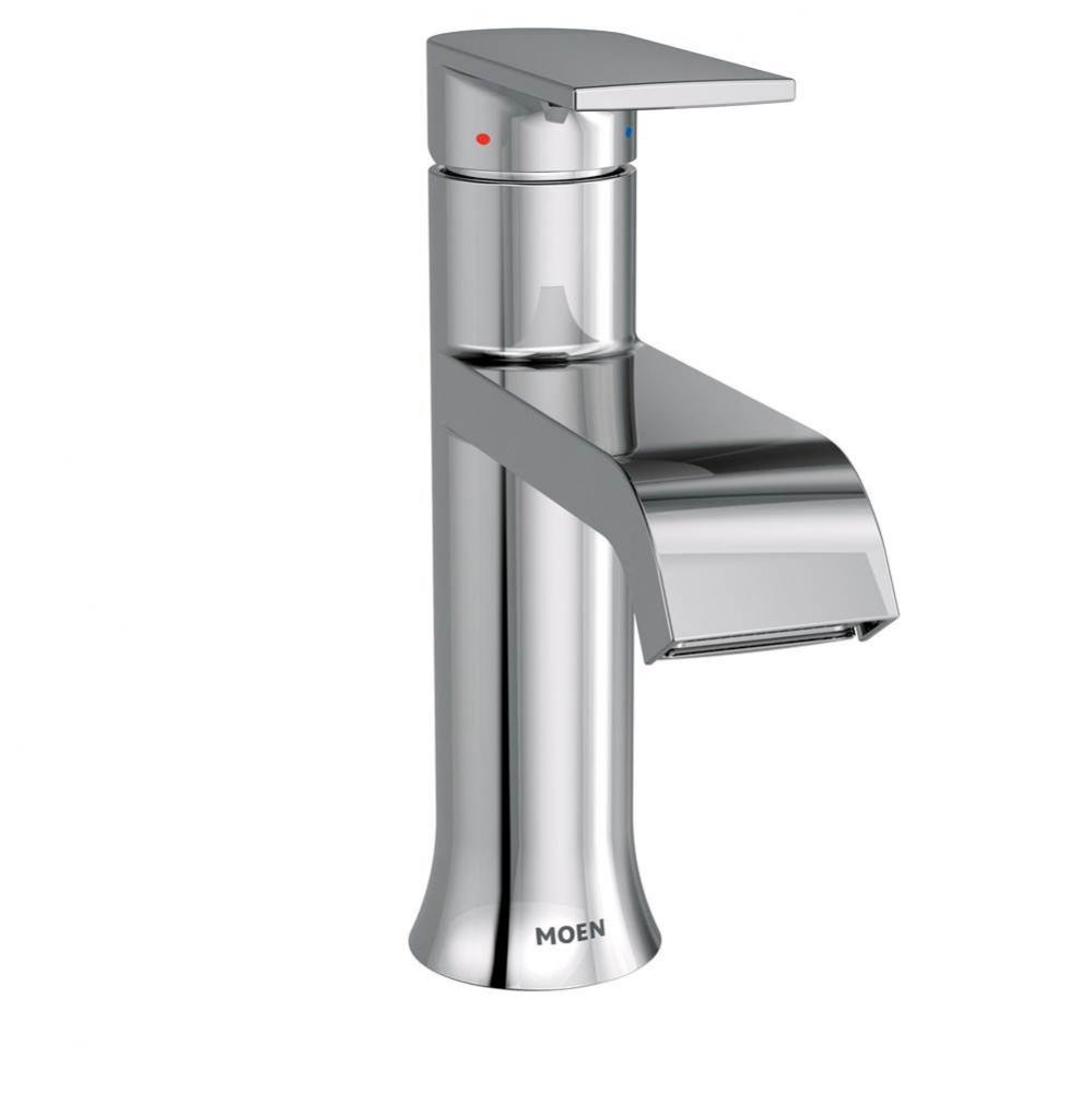 Genta LX One-Handle Single Hole Modern Bathroom Sink Faucet with Optional Deckplate, Chrome