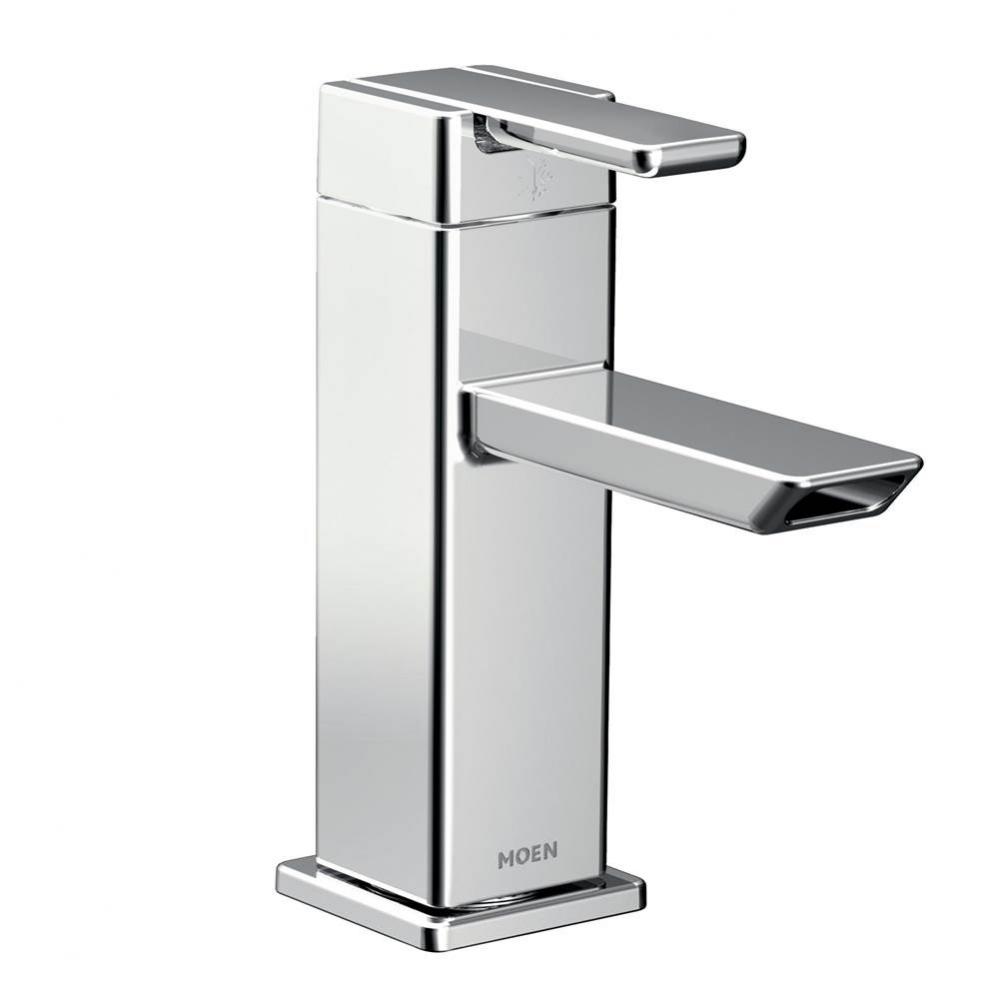 90 Degree One-Handle Modern Bathroom Faucet with Drain Assembly, Chrome