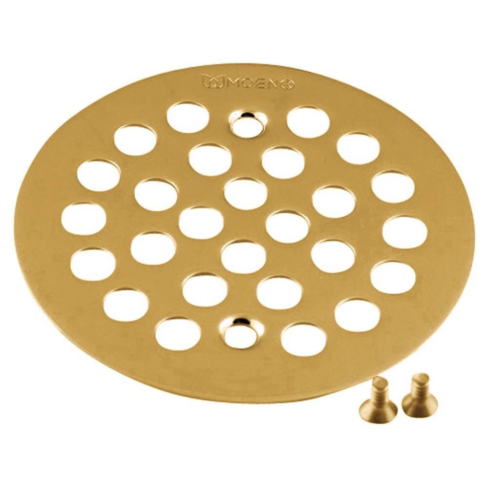 4-1/4-Inch Screw-In Shower Strainer, Brushed Gold