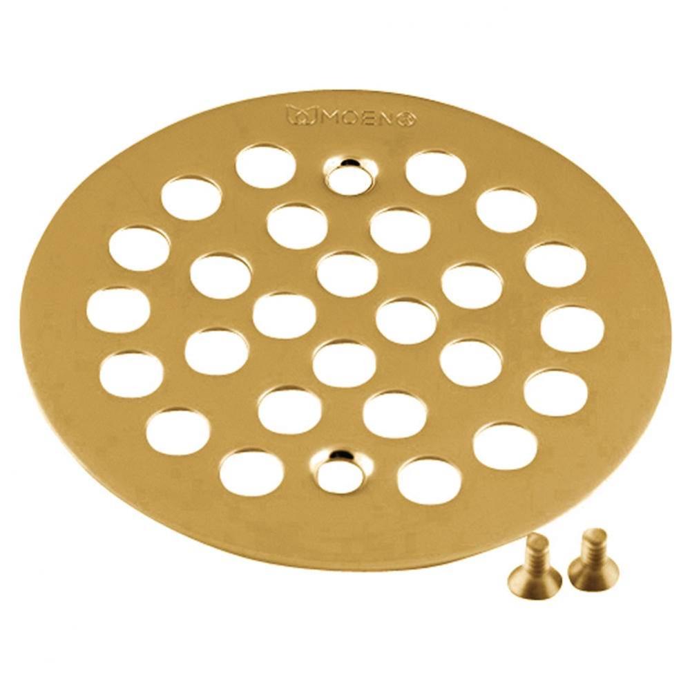 4-1/4-Inch Screw-In Shower Strainer, Brushed Gold