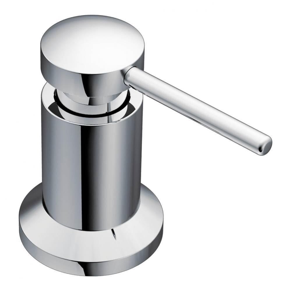 Deck Mounted Kitchen Soap Dispenser with Above the Sink Refillable Bottle, Chrome