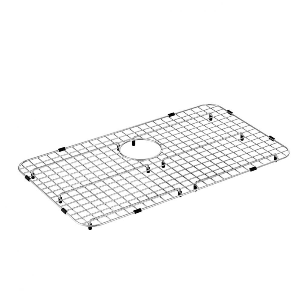 Stainless Steel Rear Drain Bottom Grid Sink Accessory 27 x 16, Stainless