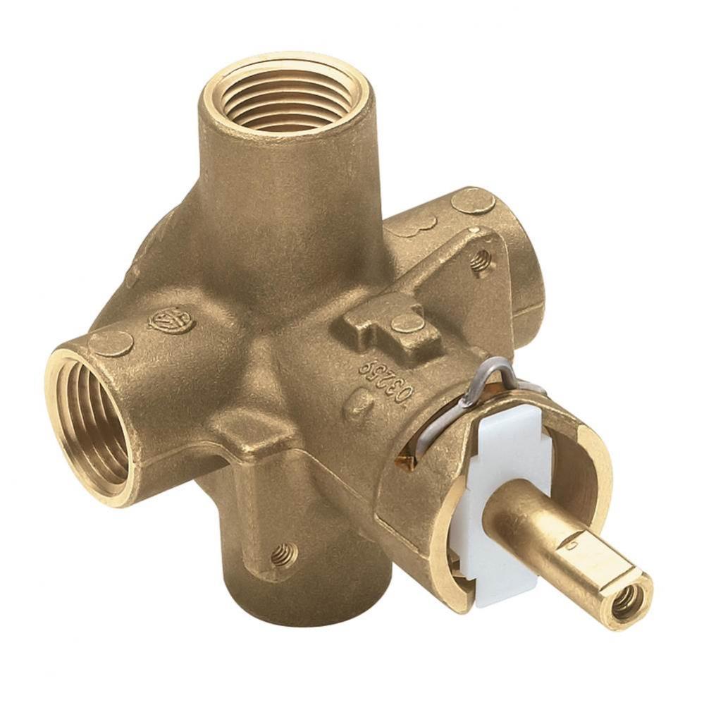 Brass Posi-Temp Pressure Balancing Tub and Shower Valve, 1/2-Inch IPS Connections