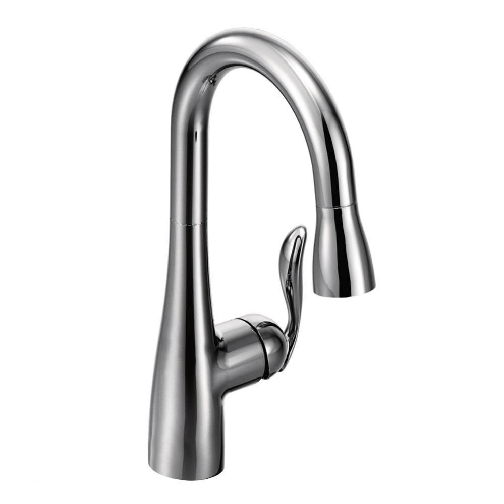 Arbor One-Handle High Arc Pulldown Single Mount Bar Faucet with Reflex, Chrome