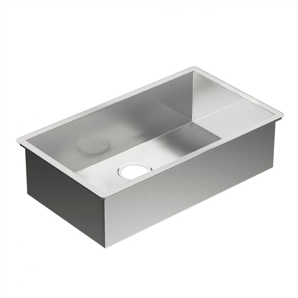 1800 Series 31-Inch x 18-Inch Undermount 18 Gauge Stainless Steel Kitchen Single Bowl Sink Stainle