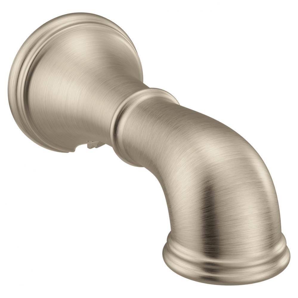 Belfield Replacement Tub Non-Diverter Spout 1/2-Inch Slip Fit Connection, Brushed Nickel