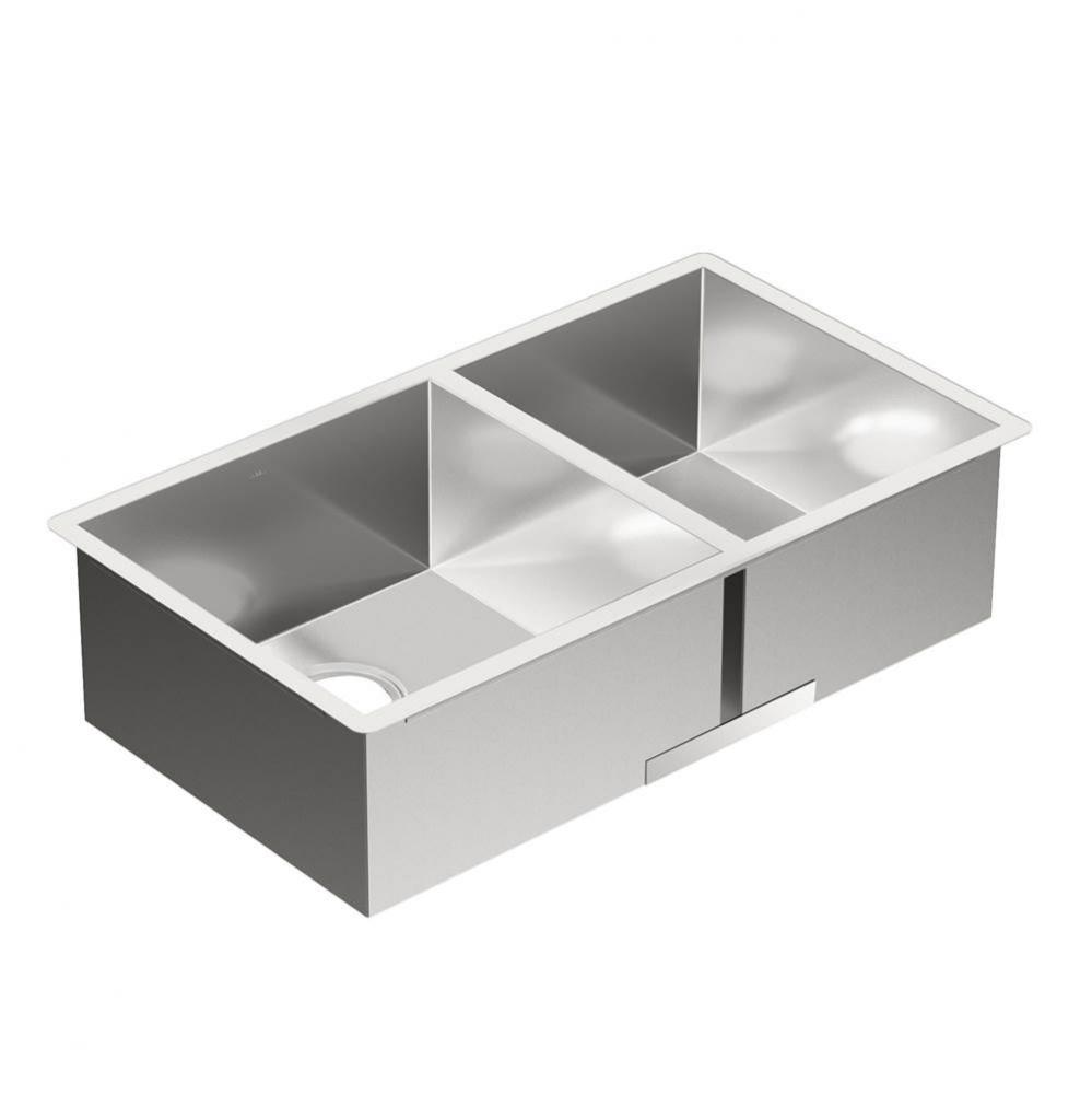 1800 Series 18-Gauge Single Bowl Undermount Sink, Stainless Steel