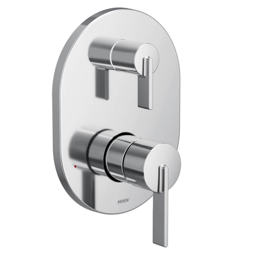 Cia M-CORE 3-Series 2-Handle Shower Trim with Integrated Transfer Valve in Chrome (Valve Sold Sepa