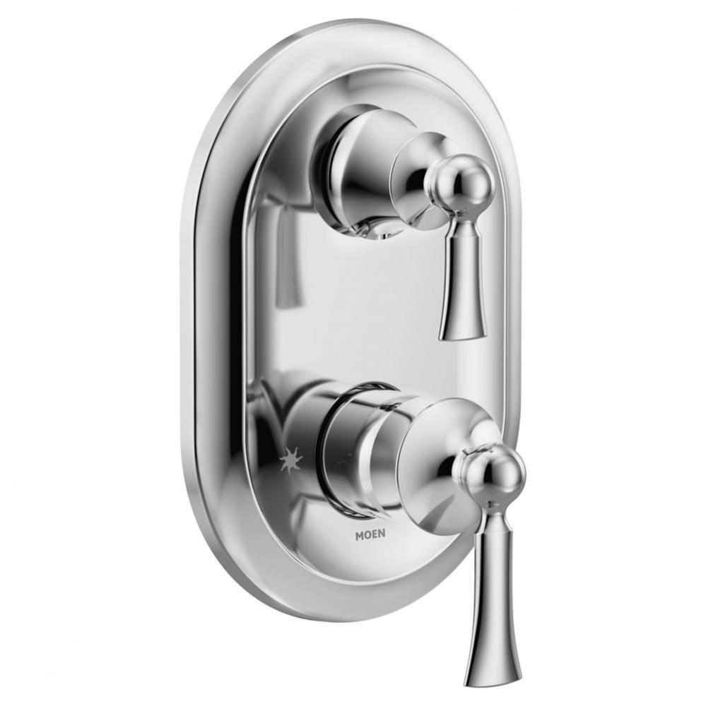 Wynford M-CORE 3-Series 2-Handle Shower Trim with Integrated Transfer Valve in Chrome (Valve Sold
