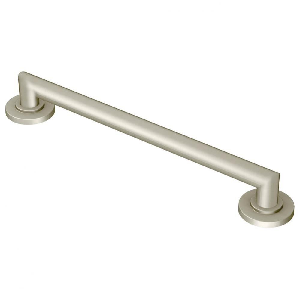 Bathroom Safety 12-Inch Stainless Steel Modern Bathroom Grab Bar, Brushed Nickel