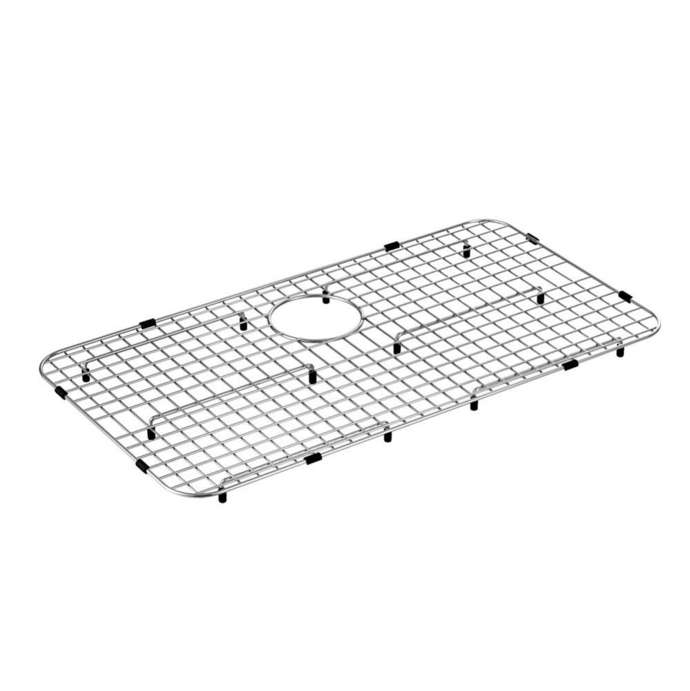 Rear Drain Bottom Sink Grid 29&apos;&apos; X 16&apos;&apos;, Stainless Steel
