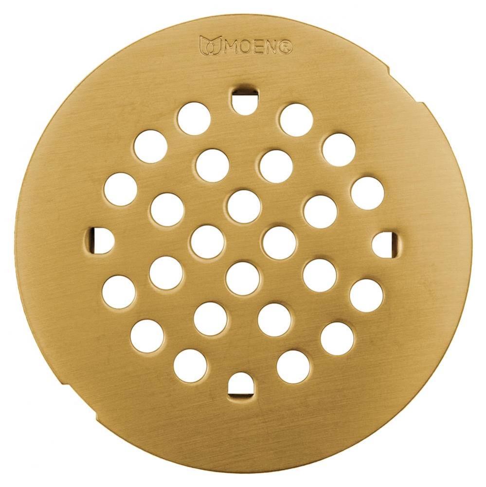 4-1/4-Inch Snap-In Shower Drain Cover, Brushed Gold