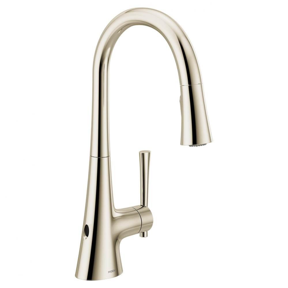 KURV Touchless 1-Handle Pull-Down Sprayer Kitchen Faucet with MotionSense Wave and Power Clean in