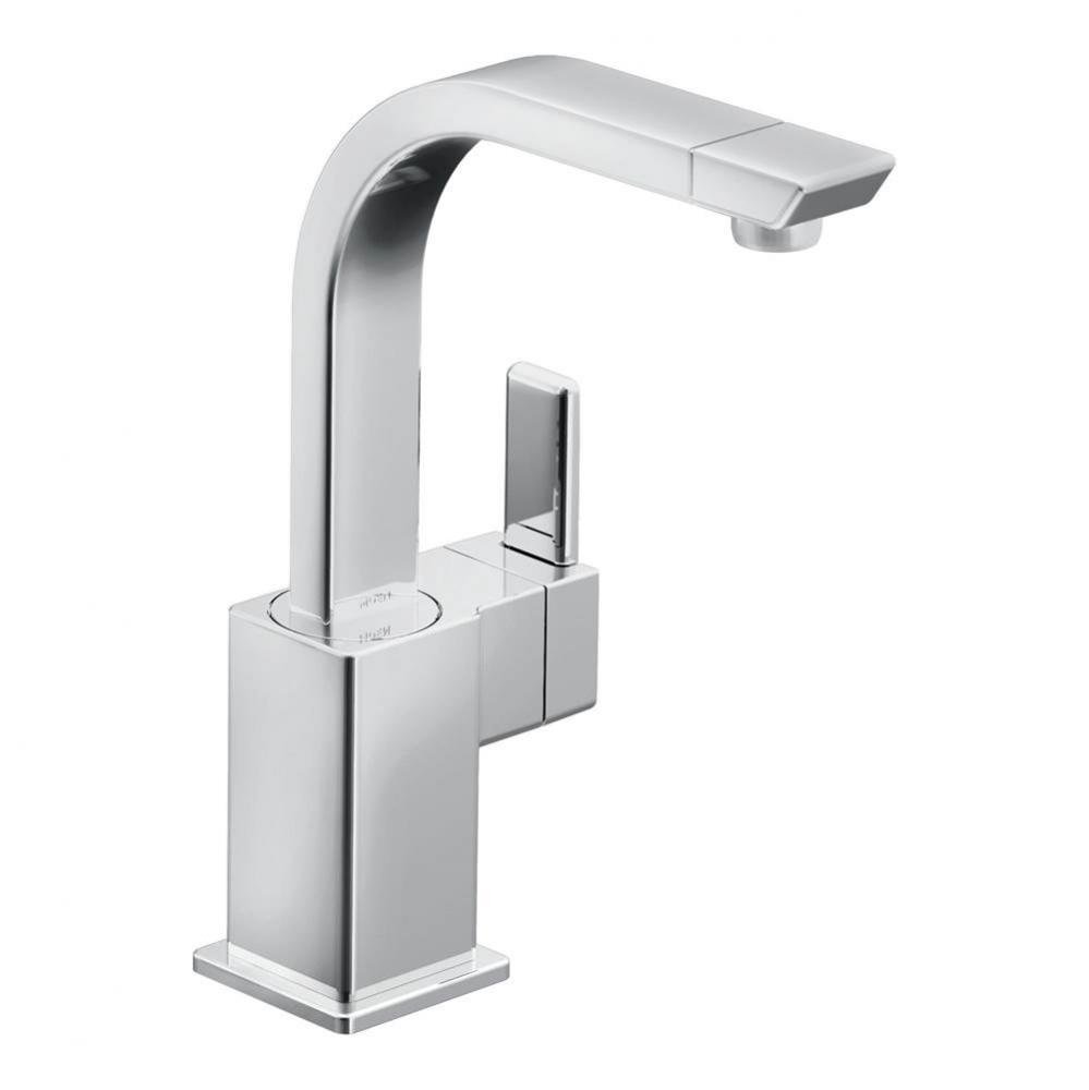 90 Degree One-Handle High Arc Single Mount Bar Faucet, Chrome