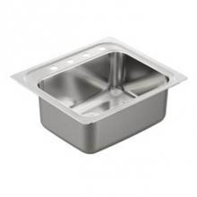 Moen G181954Q - 25''x22'' stainless steel 18 gauge single bowl drop in sink