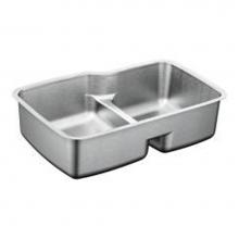 Moen G18253 - 31-57/64x20-11/16 stainless steel 18 gauge double bowl sink