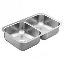 Moen GS18210 - 31.75 x 18.25 stainless steel 18 gauge double bowl sink