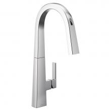 Moen S75005EV2C - Nio Motion Control Smart Kitchen Faucet In Matte Black - One Handle High Arc Pulldown