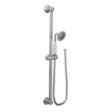 Moen S12107EP - Weymouth Traditional Eco-Performance Handshower Handheld Shower with 30-Inch Slide Bar and 69-Inch
