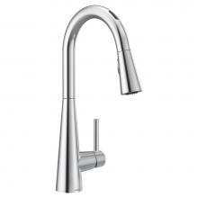 Moen 7864EVC - Sleek Smart Faucet Touchless Pull Down Sprayer Kitchen Faucet with Voice Control and Power Boost,