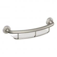 Moen R2356DBN - Brushed Nickel 16'' Grab Bar With Shelf