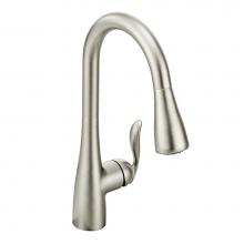 Moen 7594SRS - Arbor One-Handle Pulldown Kitchen Faucet Featuring Power Boost and Reflex, Spot Resist Stainless