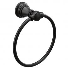 Moen YB8486BL - Matte Black Towel Ring